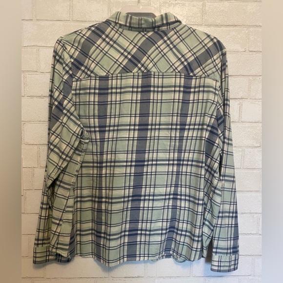 LL Bean Top Womens XL Blue Plaid Freeport Flannel Casual Outdoor Classic - Picture 2 of 6